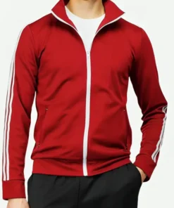 Max Mayfield Red Track Jacket Front
