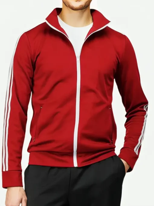 Max Mayfield Red Track Jacket Front