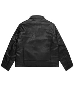 Mutimer Black Leather Jacket Back