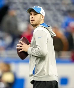NFL Jared Goff Detroit Lions Grey Hoodie