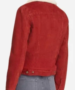 Natalia Dyer Red Jacket Back