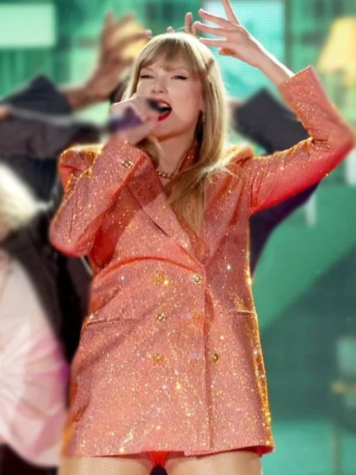 New Eras Tour Paris Orange Sequin Blazer