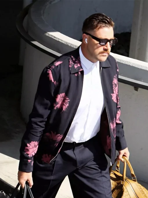 Pink Flower Travis Kelce Jacket