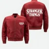 Stranger Things Maroon Bomber Jacket