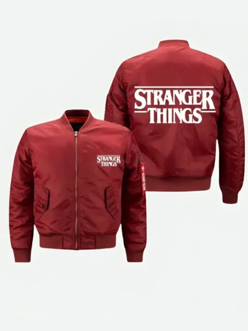 Stranger Things Maroon Bomber Jacket