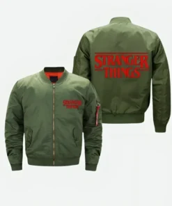 Stranger Things Olive Green Bomber Jacket