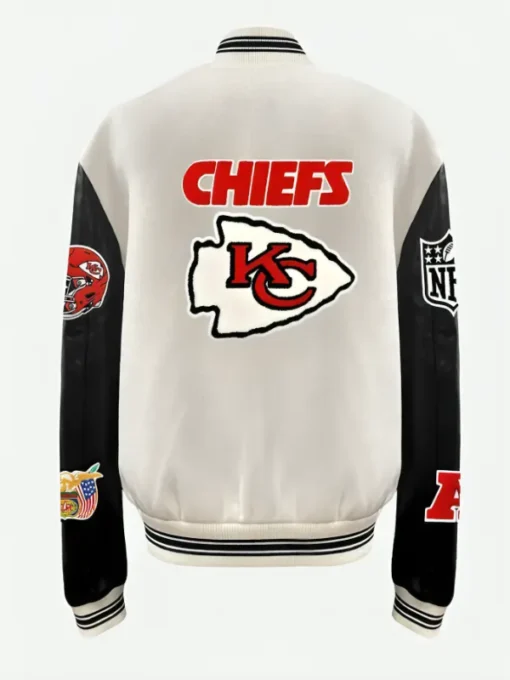 Taylor Swift Travis Kelce Chiefs Jacket Back