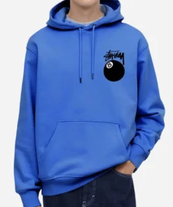 8 Ball Stussy Blue Hoodie
