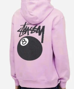 8 Ball Stussy Pink Hoodie