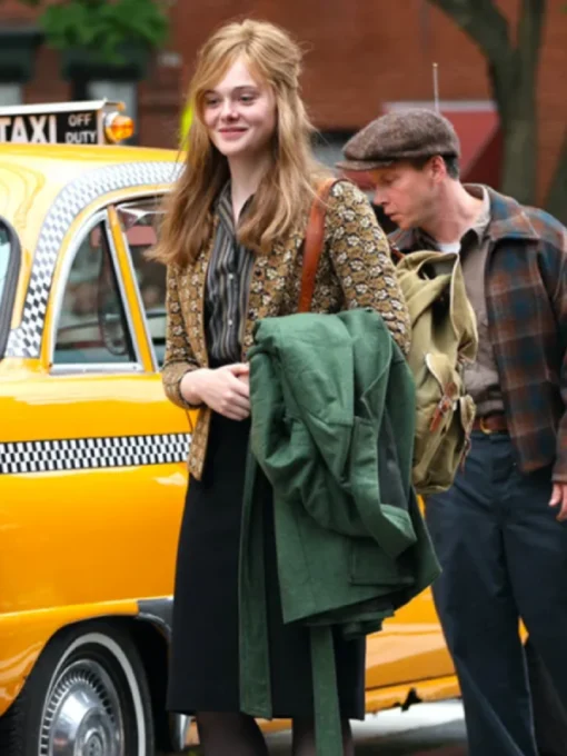 A Complete Unknown Elle Fanning Printed Cardigan