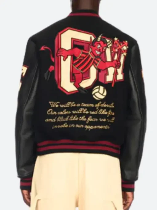 AC Milan Off White Varsity Jacket