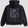 Abercrombie NFL Winterized Hooded Black Bomber Jacket