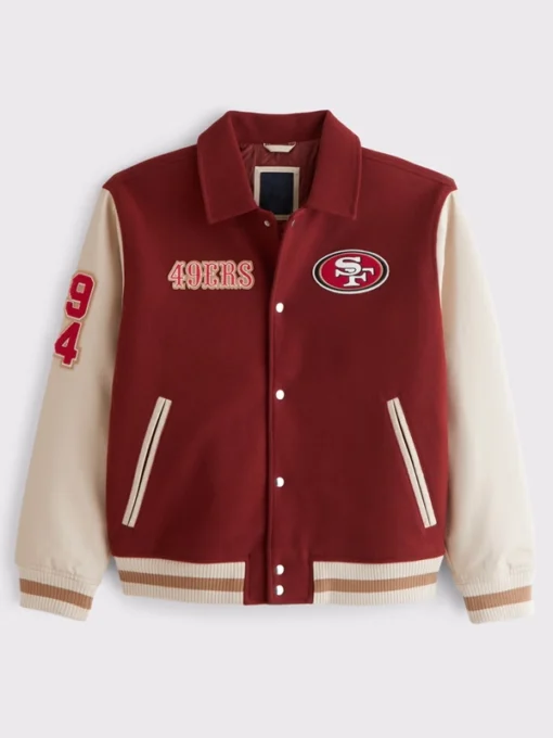 Abercrombie San Francisco 49ers Varsity Bomber Jacket