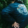 Alpha Industries EFS Force MA 1 Blue Bomber Jacket