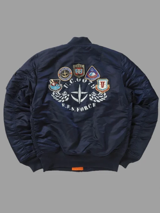 Alpha Industries Earth Federation Space Force MA 1 Jacket Blue