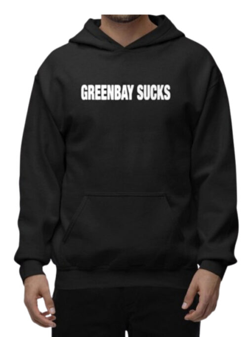 Amon Ra St. Brown Green Bay Sucks Black Pullover Hoodie