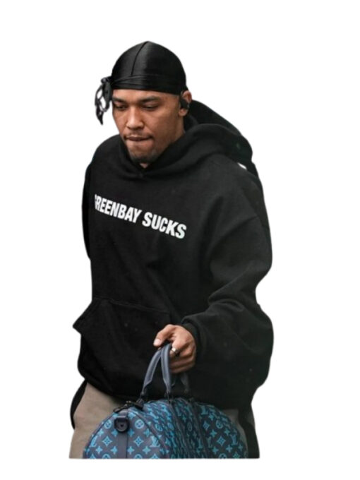 Amon Ra St. Brown Green Bay Sucks Hoodie Black