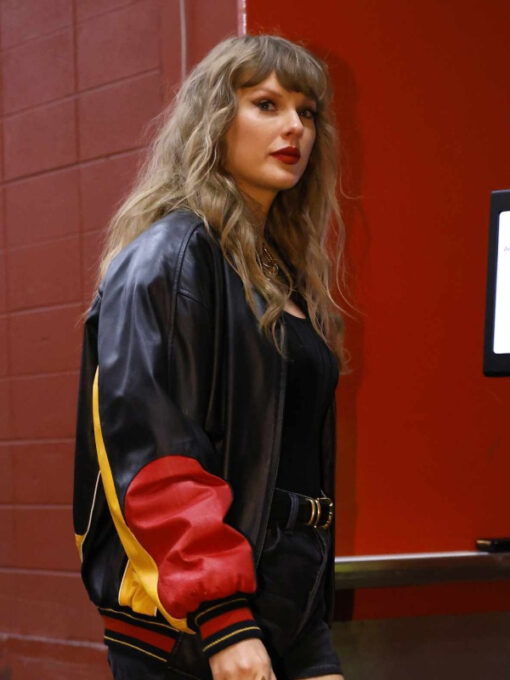 Arrowhead Stadium Chiefs vs Buccaneers Game Taylor Swift Chiefs Leather Jacket