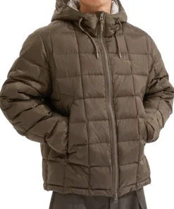 Arsenal Holloway Social Club Brown Quilted Puffer Jacket