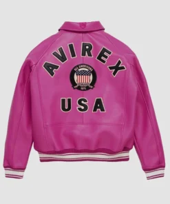Avirex Icon Pink Leather Jacket