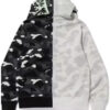 BAPE City Camo Shark Black and White Hoodie