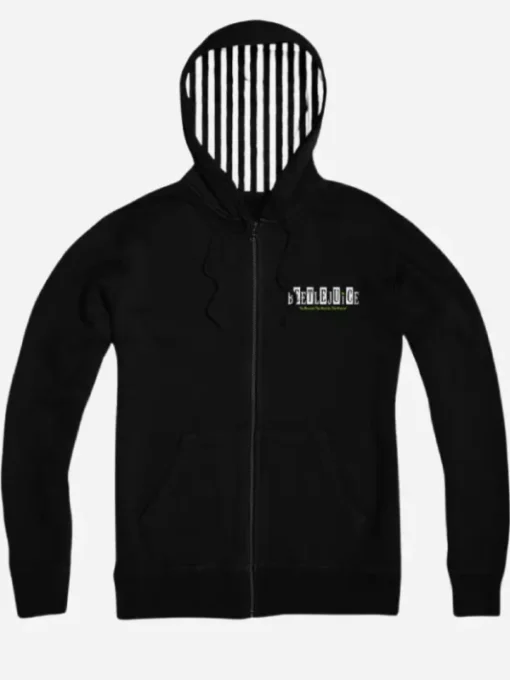 Beetlejuice Its Showtime Striped Hoodie