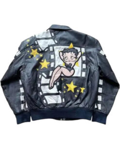 Betty Boop Vintage Leather Jacket Back