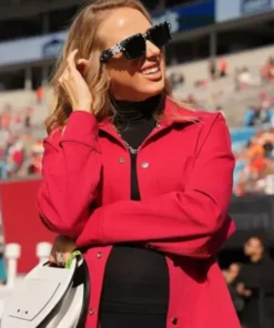 Brittany Mahomes Chiefs Vs Panther Custom Red Jacket