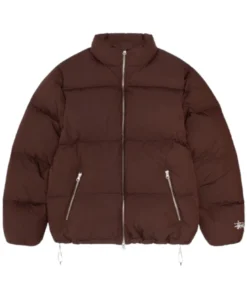 Brown Stussy Puffer Jacket