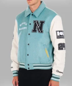 Charles Leclerc Blue White Varsity Jacket