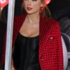 Chiefs Broncos Game 2024 Taylor Swift Red and Black Plaid Blazer