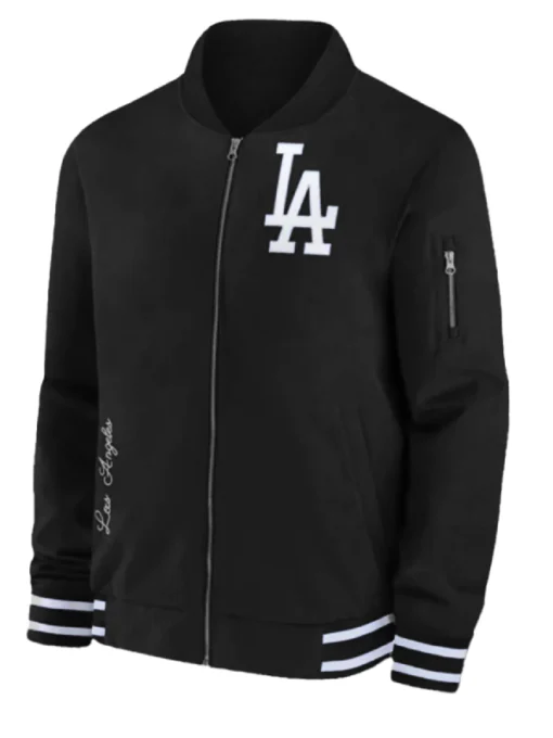 Dave Roberts Los Angeles Dodgers Black Bomber Jacket