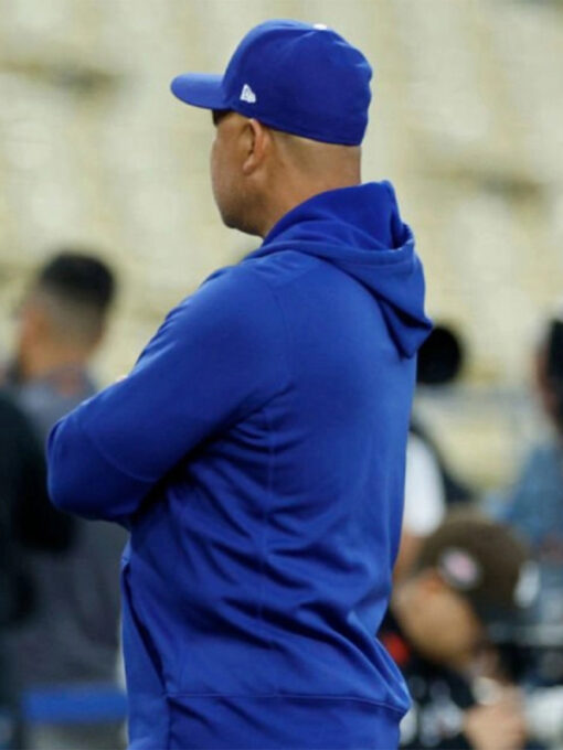 Dave Roberts World LA Series Blue Hoodie Back