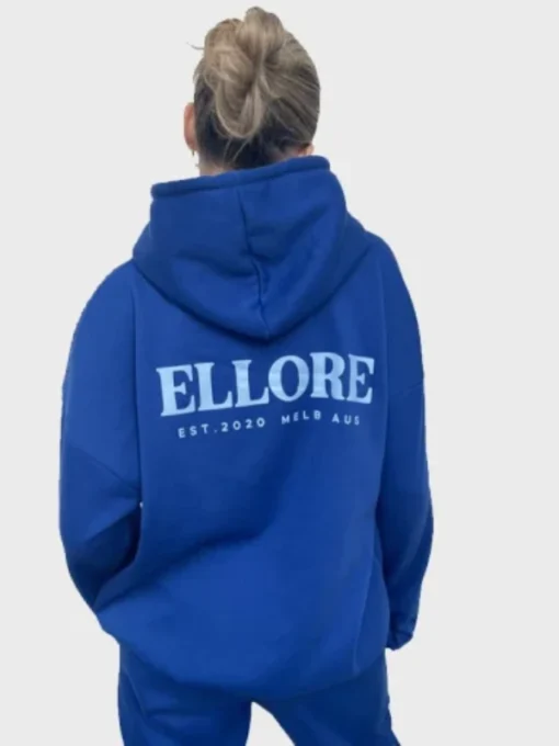 Ellore Blue Hoodie Back