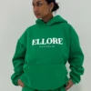 Ellore Green Boxy Oversized Hoodie