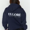 Ellore Navy Blue Hoodie Back