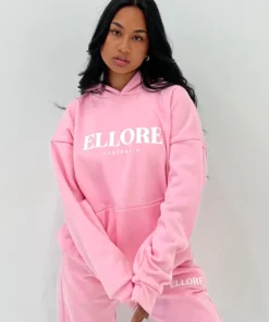 Ellore Pink Boxy Oversized Hoodie