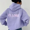 Ellore Purple Boxy Oversized Hoodie