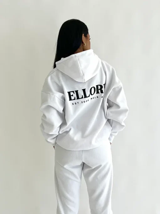 Ellore White Hoodie