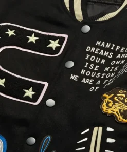 Fragment Manifest Travis Scott Black Letterman Jacket Cactus Jacket