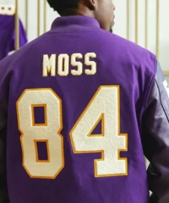 HOMAGE x Starter Randy Moss Varsity Jacket Purple