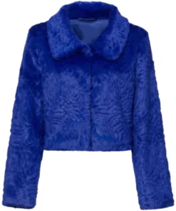 High Potential SO1 Kaitlin Olson Blue Fur Jacket