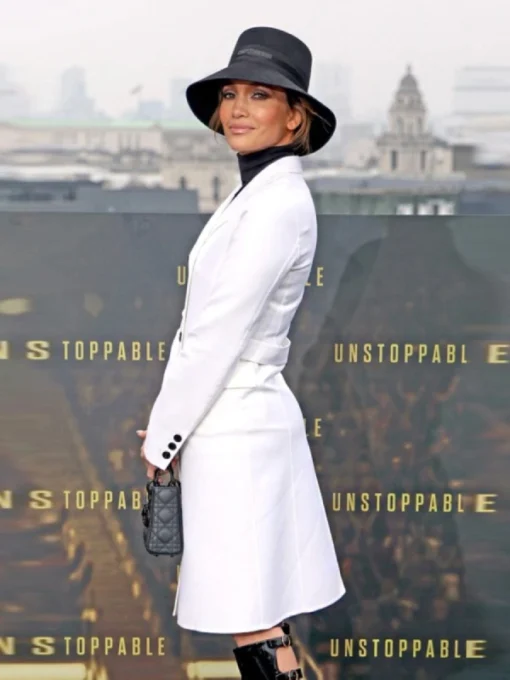 Jennifer Lopez White Trench Coat