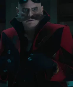 Jim Carrey Sonic The Hedgehog 3 Dr. Robotnik Red Black Coat