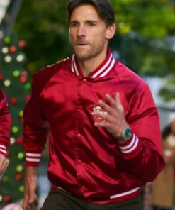Jingle Bell Run Red Varsity Jacket