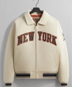 Kith Avirex New York Knicks Icon Leather Bomber Jacket