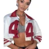 Kyle Juszczyk Wife 44 White Cropped Jacket