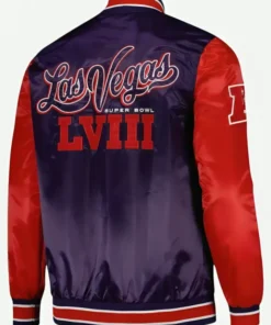 Las Vegas Super Bowl LVIII Purple Jacket Back