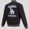 Los Angeles Dodgers 8 Time World Series Champions Poly Twill Black Jacket