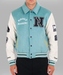 Mermaid Varsity Jacket Blue White